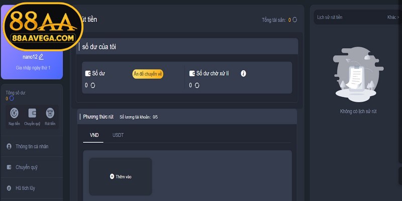 Rút tiền 88AA diễn ra nhanh chóng và an toàn theo đúng hướng dẫn